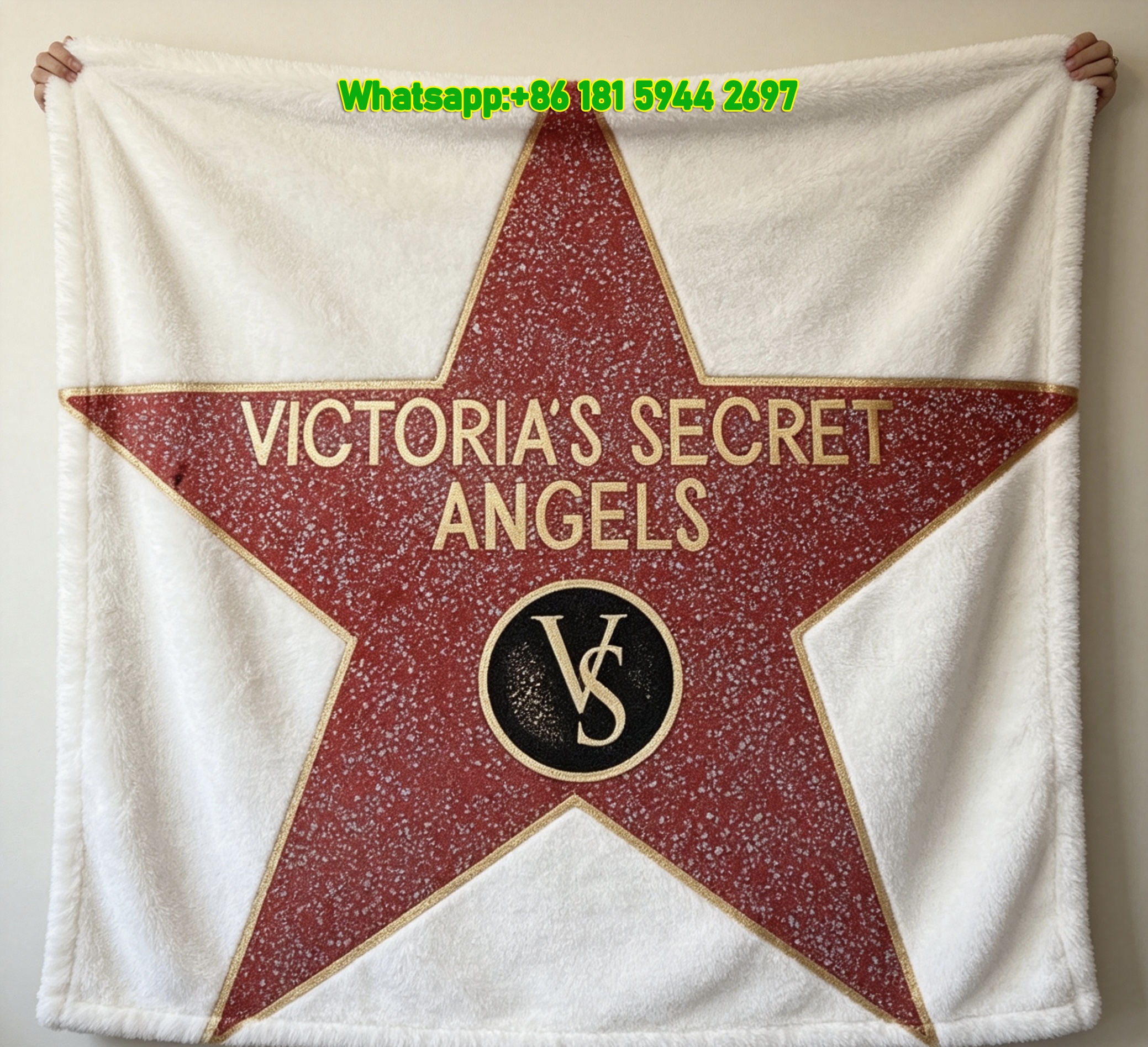 Victoria's Secret Angels Hollywood Star Flannel Fleece Throw Blanket V172